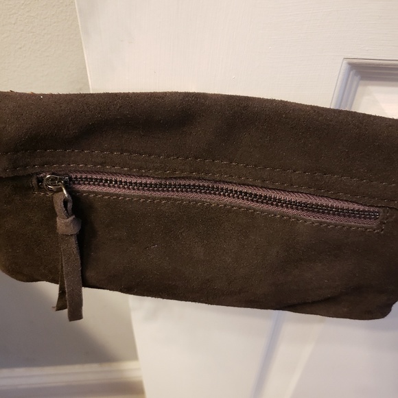 Miztique brown suede bag with animal print - Picture 4 of 8